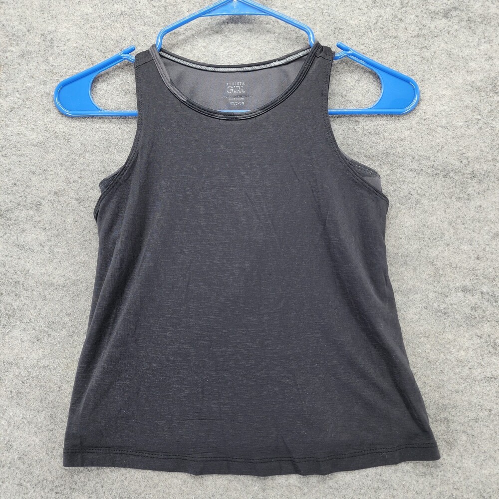 Athleta Girl Tank Girls Medium 8-10 Layered Black Gray Camo
